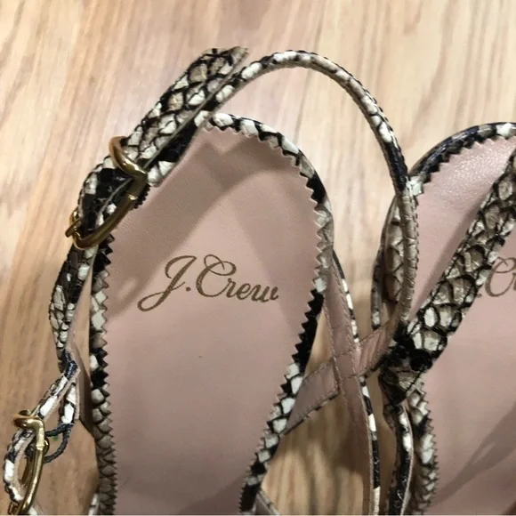 J.Crew Women’s Strappy‎ Elsie pumps in snake-embossed leather - Picture 9 of 9